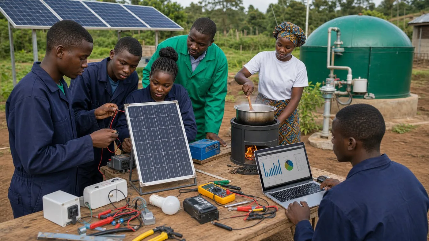 Solar skills, clean cooking, biogas, and energy modeling training hub